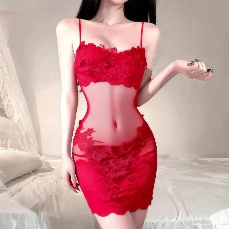 nightwear lace sheer bodycon cami mini dress