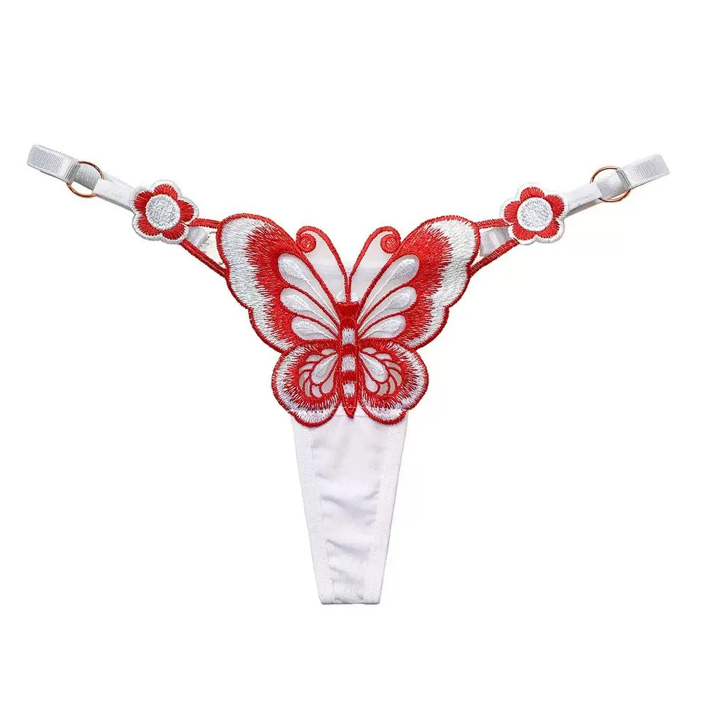 Butterfly Mesh Low Waist Soft Briefs Hot Thong Panties