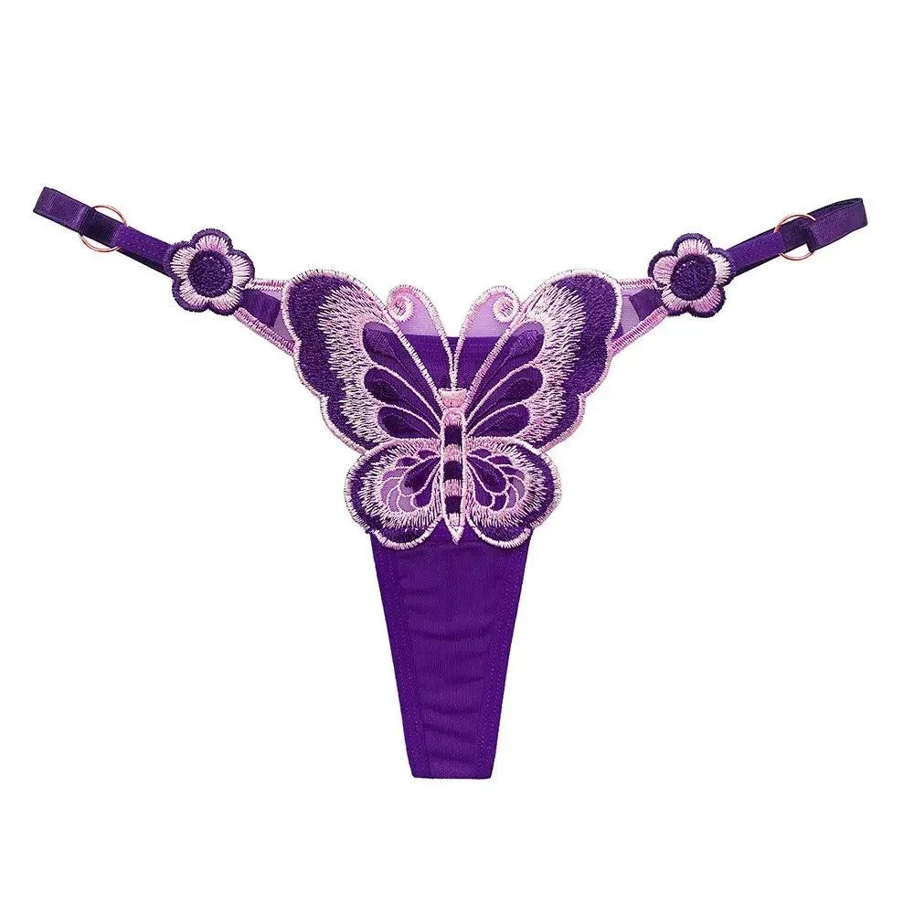 Butterfly Mesh Low Waist Soft Briefs Hot Thong Panties