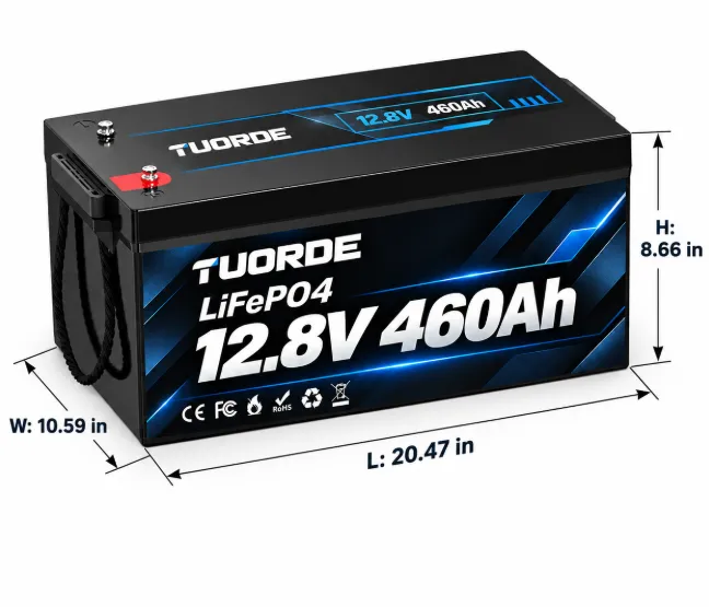 12V 460Ah Group 8D LiFePO4 Deep Cycle Battery
