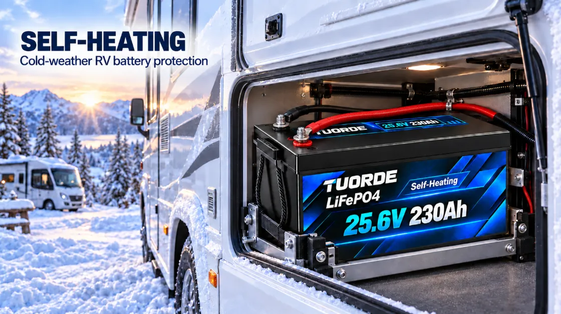 24V 230Ah Self-Heating LiFePO4 Lead-Acid Replacement Battery