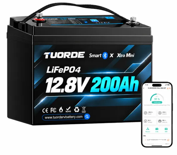 12V 200Ah Xtra Mini Bluetooth LiFePO4 RV Battery