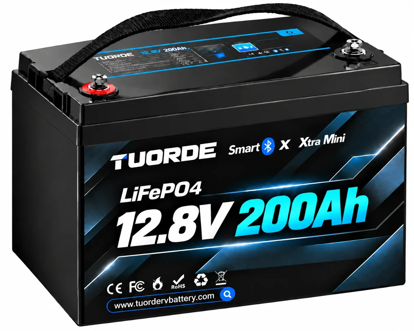 12V 200Ah Xtra Mini Bluetooth LiFePO4 RV Battery