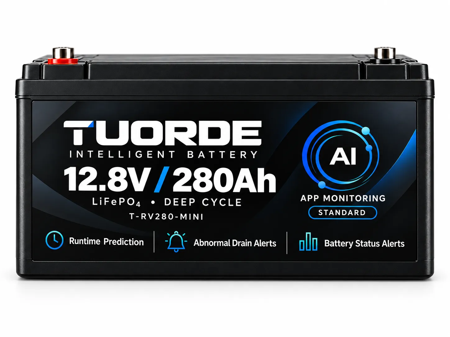 TUORDE 12V 280Ah Smart LiFePO4 RV battery platform
