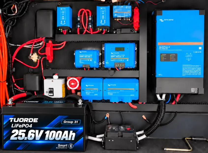 24V 100Ah Group 31 Bluetooth LiFePO4 RV Battery