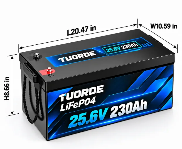 24V 230Ah Group 8D LiFePO4 Deep Cycle Battery