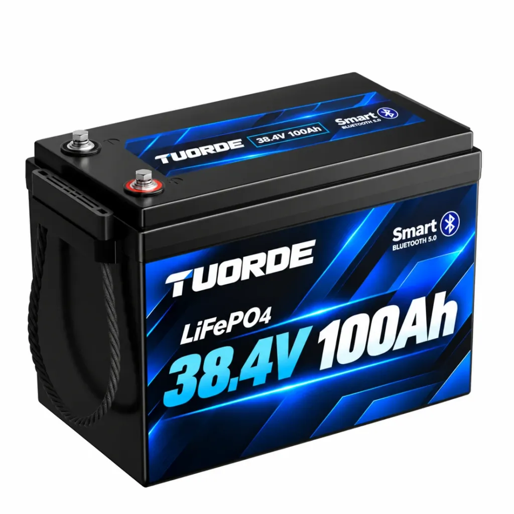 36V 100Ah Bluetooth LiFePO4 Electric Outboard &amp; Trolling Motor Battery
