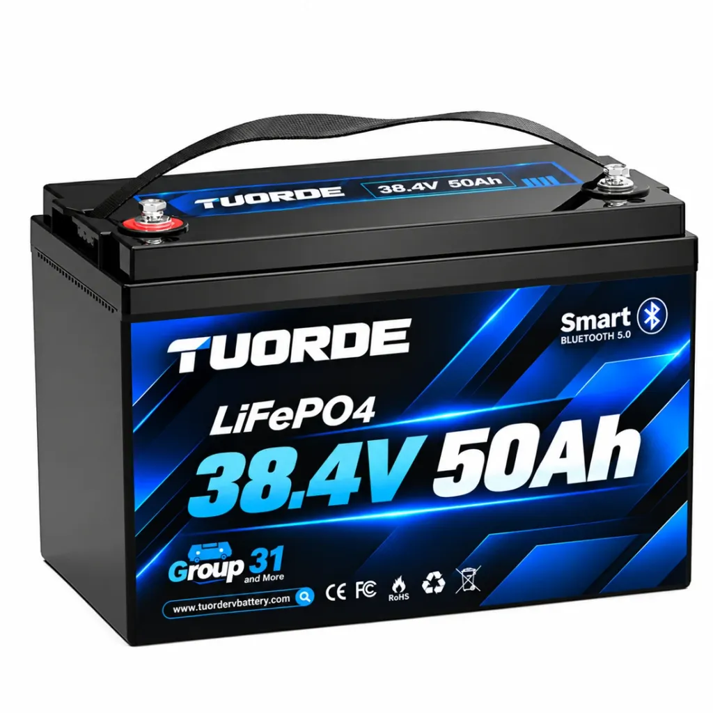 36V 50Ah Group 31 Bluetooth LiFePO4 Trolling Motor Battery