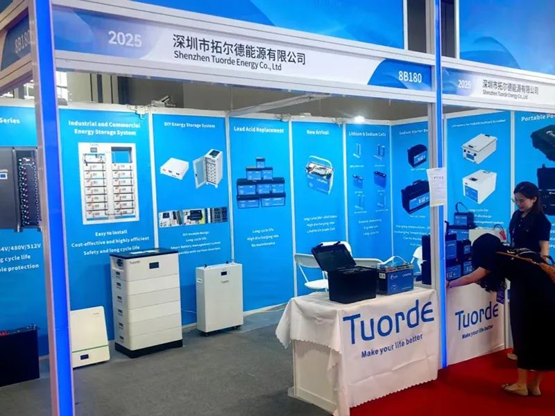 TUORDE battery and energy storage displays at an exhibition in Germany