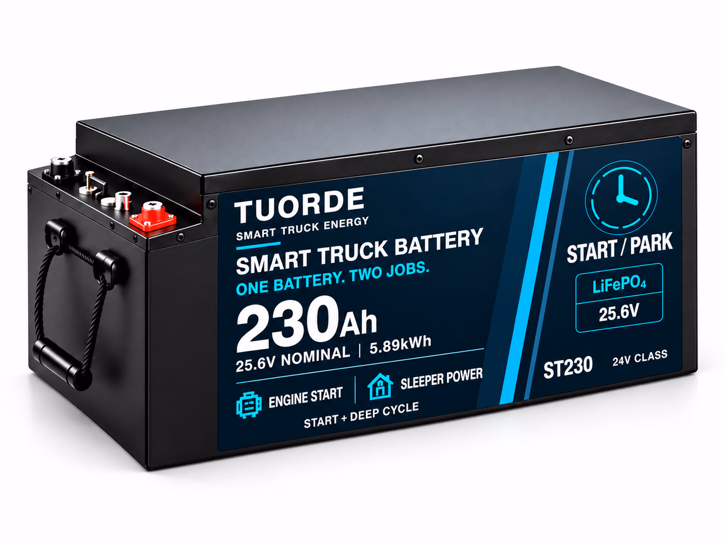 TUORDE ST230 25.6V 230Ah truck starting and parking battery product illustration