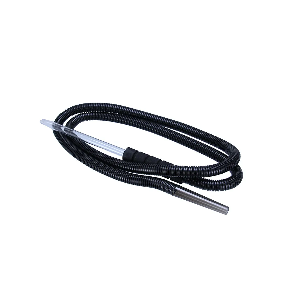 Disposable Hookah Hose with Glass Mouth Tip & Soft Foam Handle – One Time Use Shisha Hose, Polystyrene Polyethylene Material, Lightweight Smoking Accessory Parts
