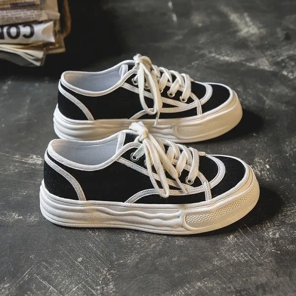 Woman Black Canvas Sneakers