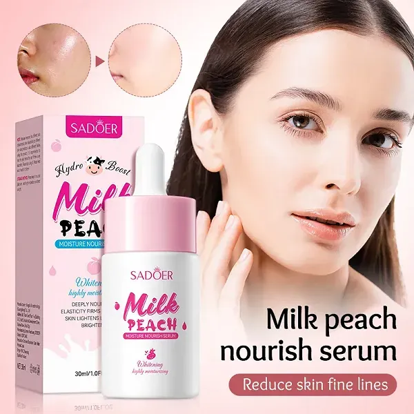 🥛🍑 Sadoer Milk & Fruit Facial Serum – Honey Peach 30ml