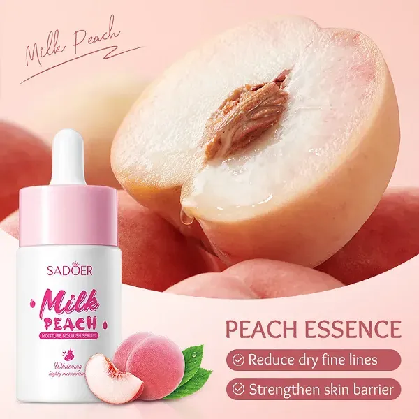 🥛🍑 Sadoer Milk & Fruit Facial Serum – Honey Peach 30ml