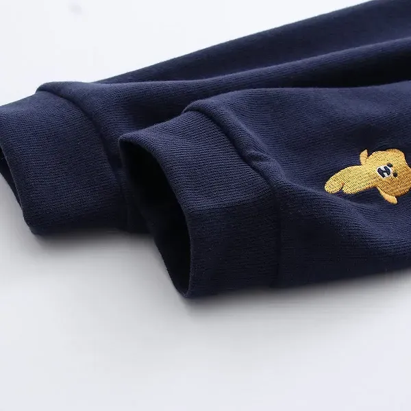 Snuggly Navy Bear Sweatshirt – Cozy Long Sleeve Winter Crewneck 🐻❄️