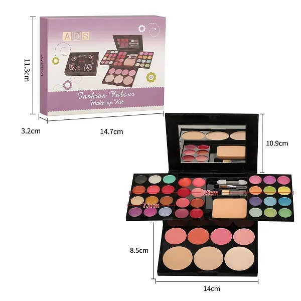 Women's Colorful Beauty Makeup Kit-Womens Beauty Palette Eyeshadow Blush Powder+Mirror