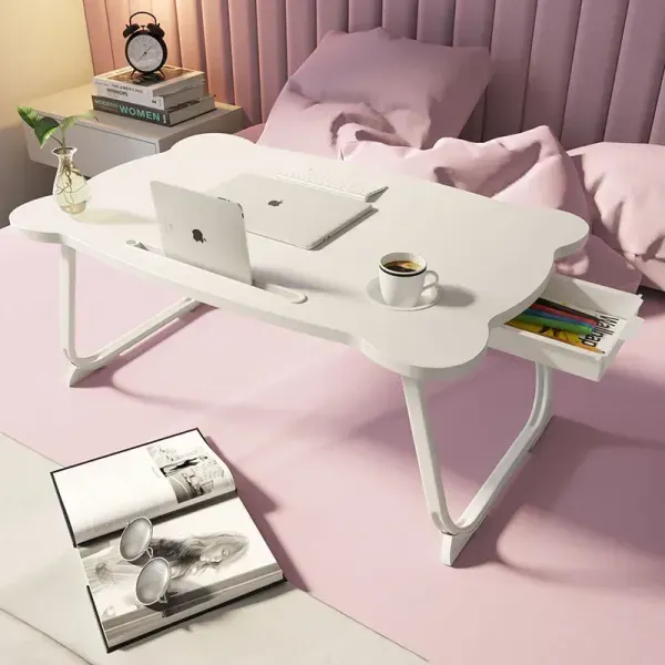 Foldable Laptop Table And IPad Holder
