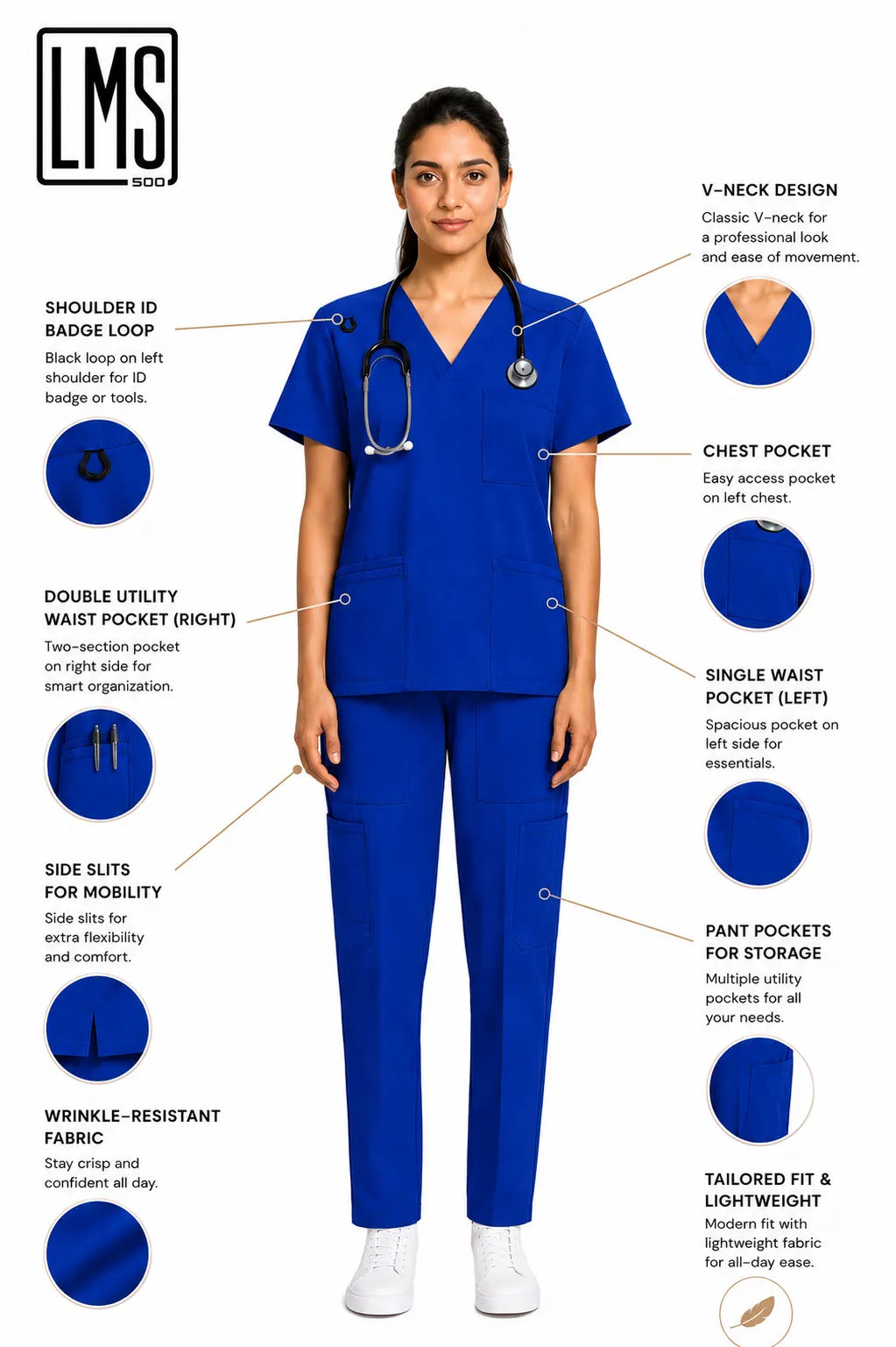 Women's Medical Scrub Set LMS 500