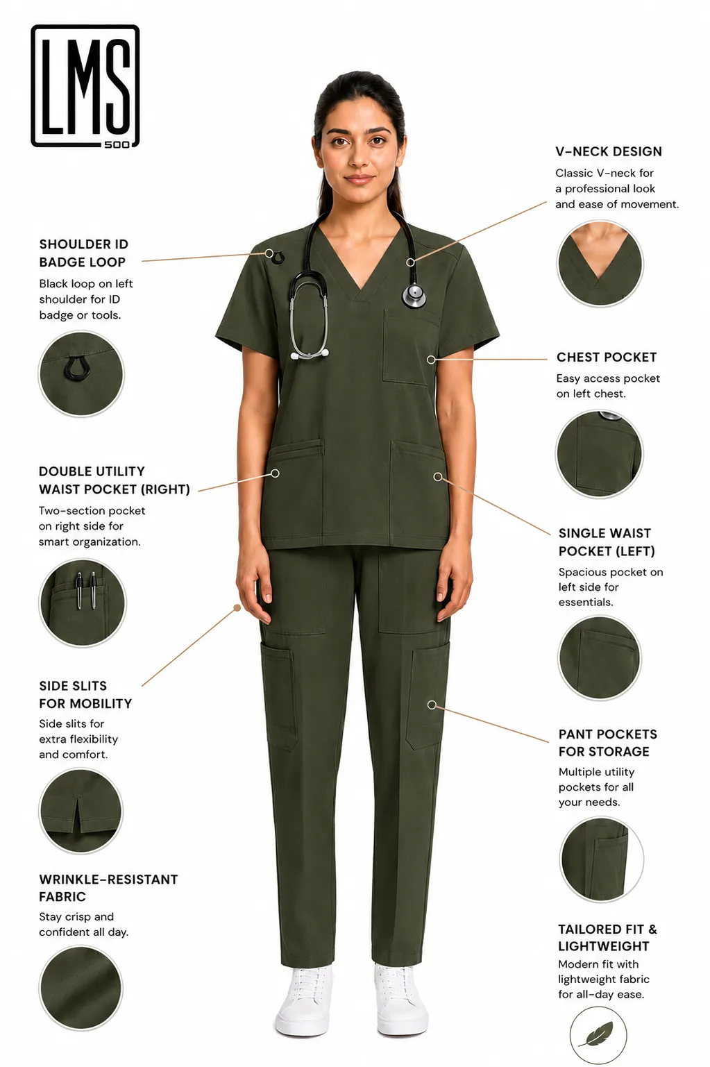 Women's Medical Scrub Set LMS 500
