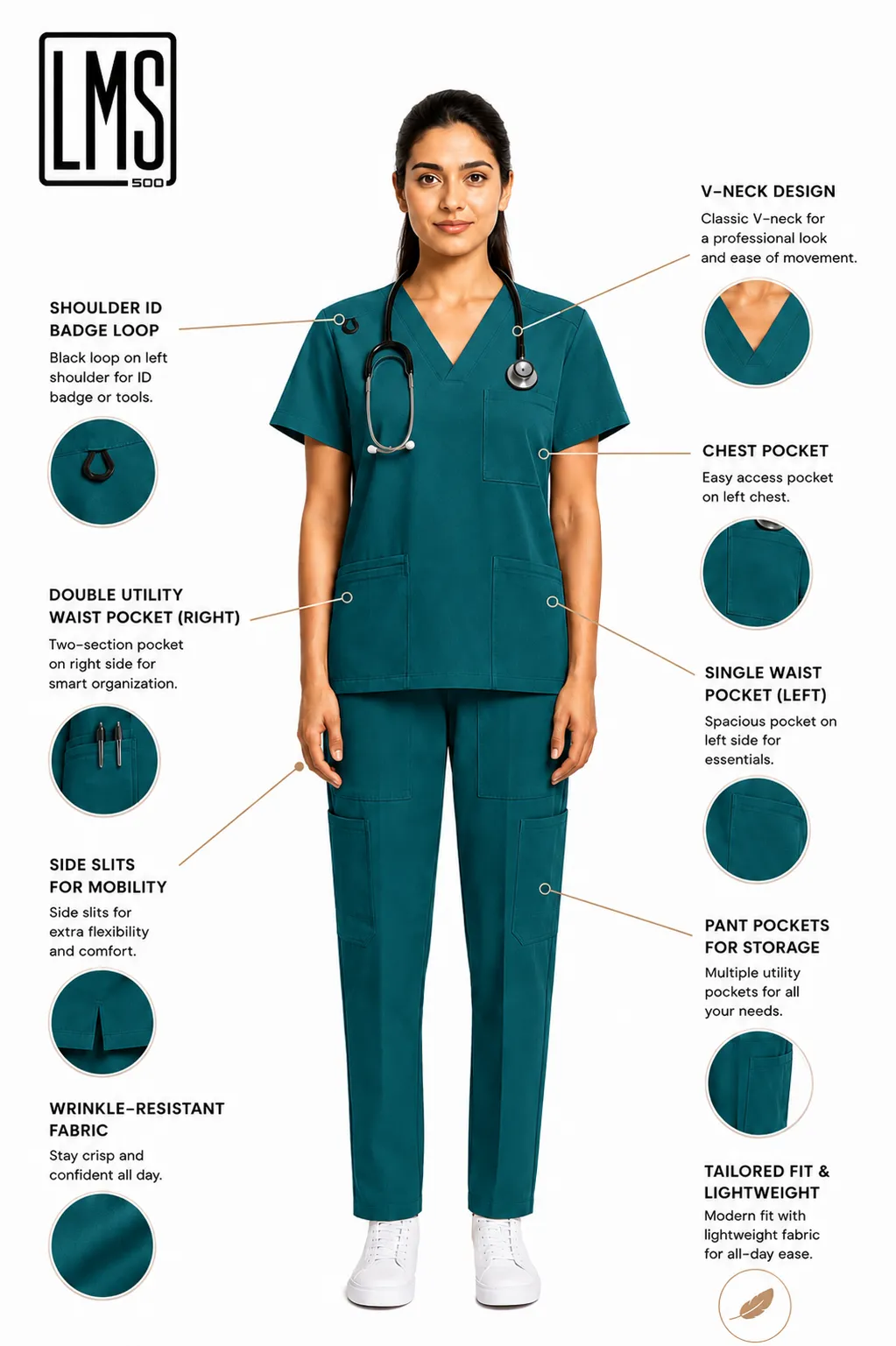 Women's Medical Scrub Set LMS 500