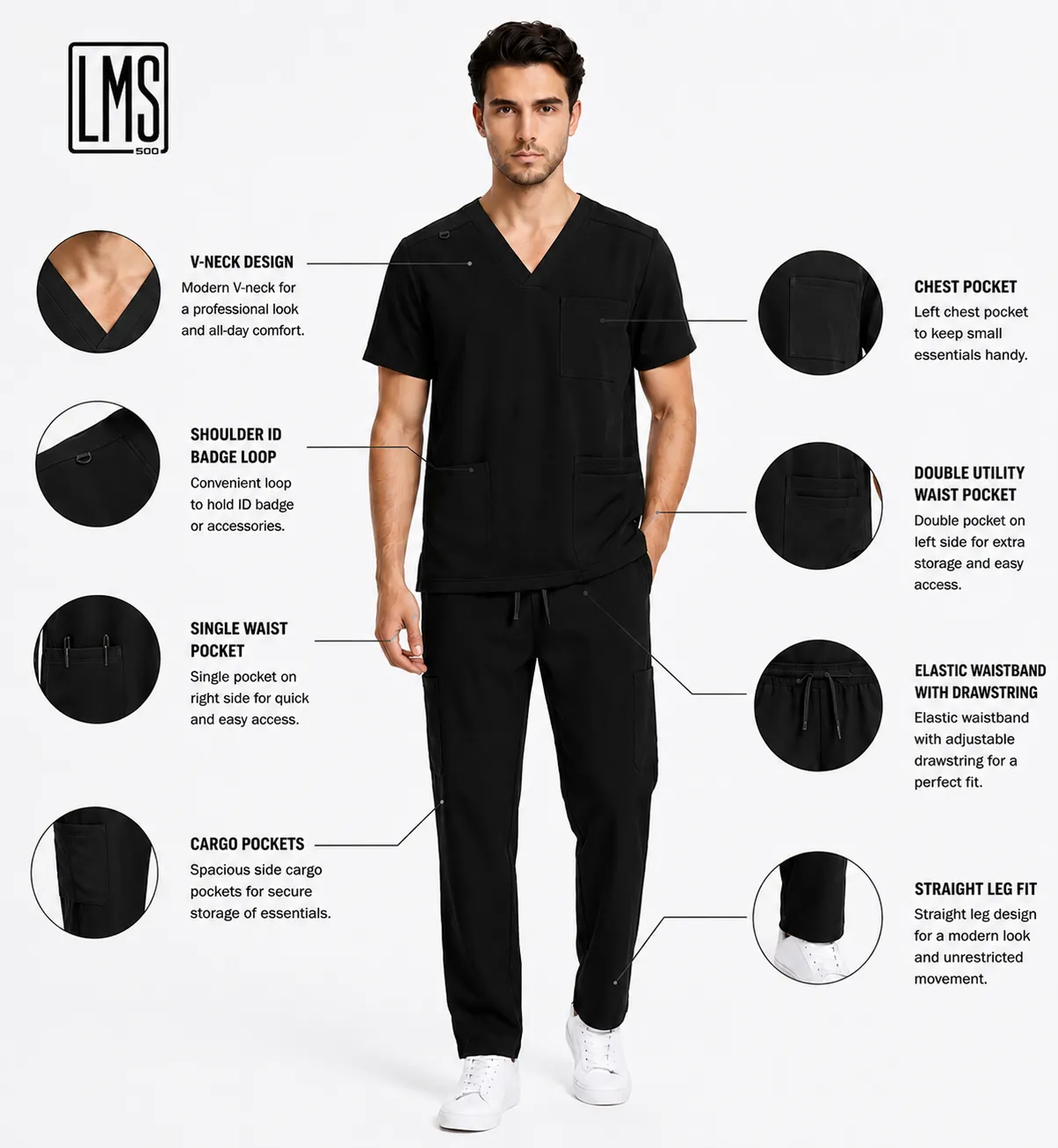 Men's Medical Scrub Set LMS 500