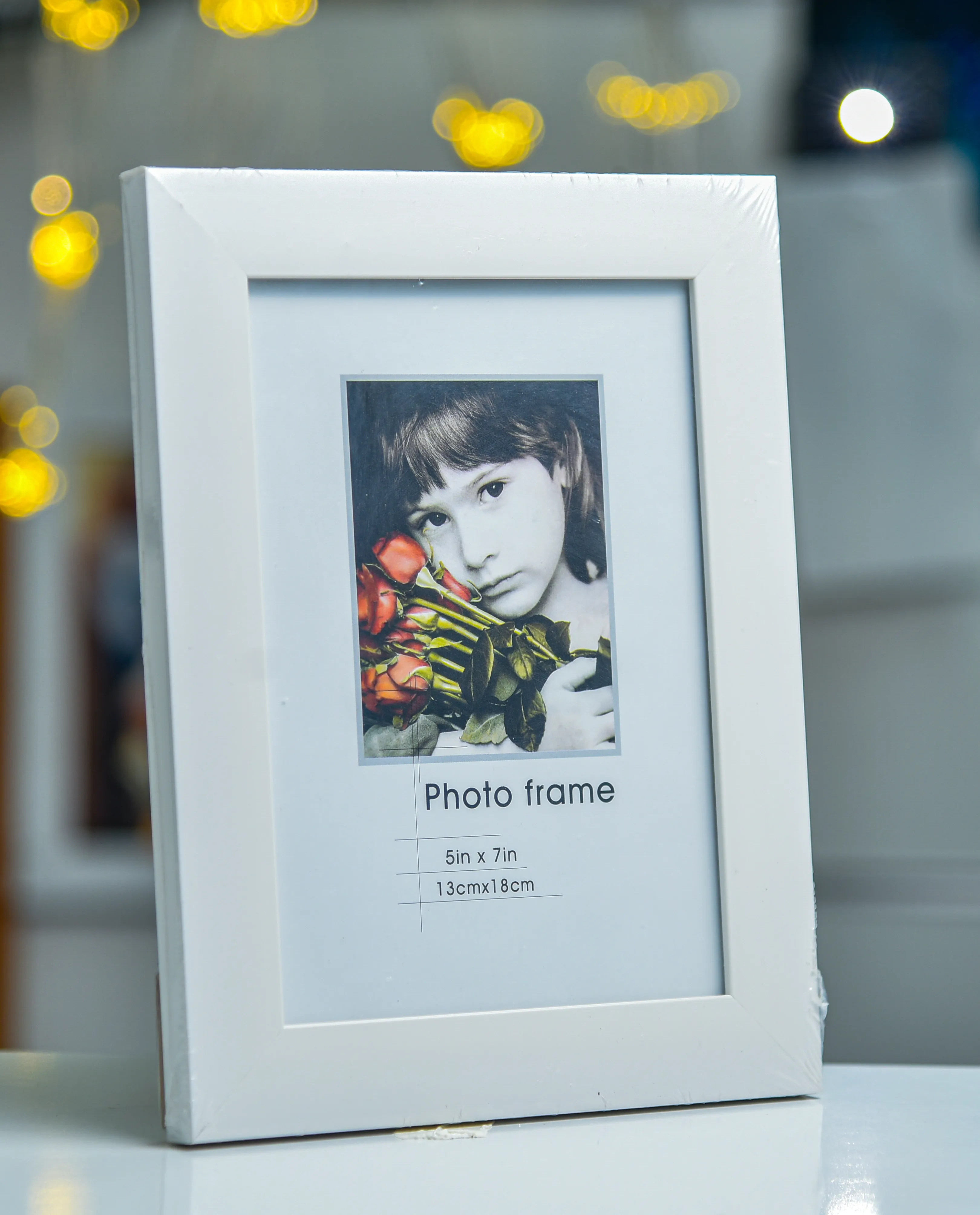 Glass Photo Frame White 5x7 inches