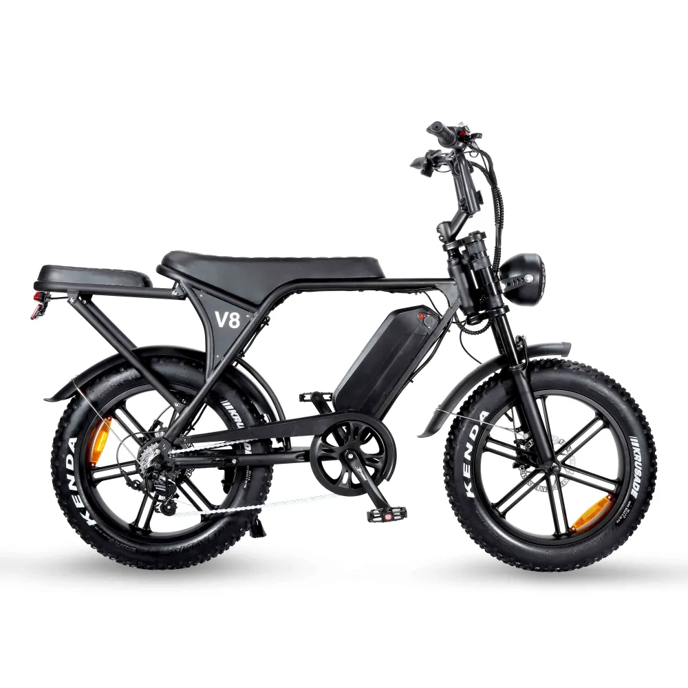 OUXI V8 Electric Fatbike 20 inch Off-Road Retro Cruiser  48V Removable Battery