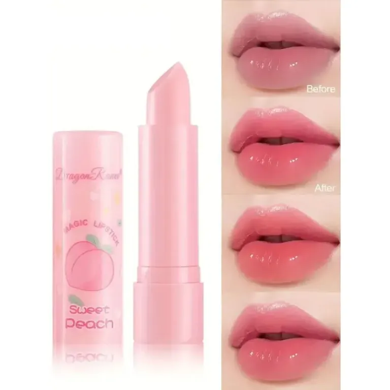 Color Changing Pink Lip Balm Moisturizing and Nourishing Lipstick