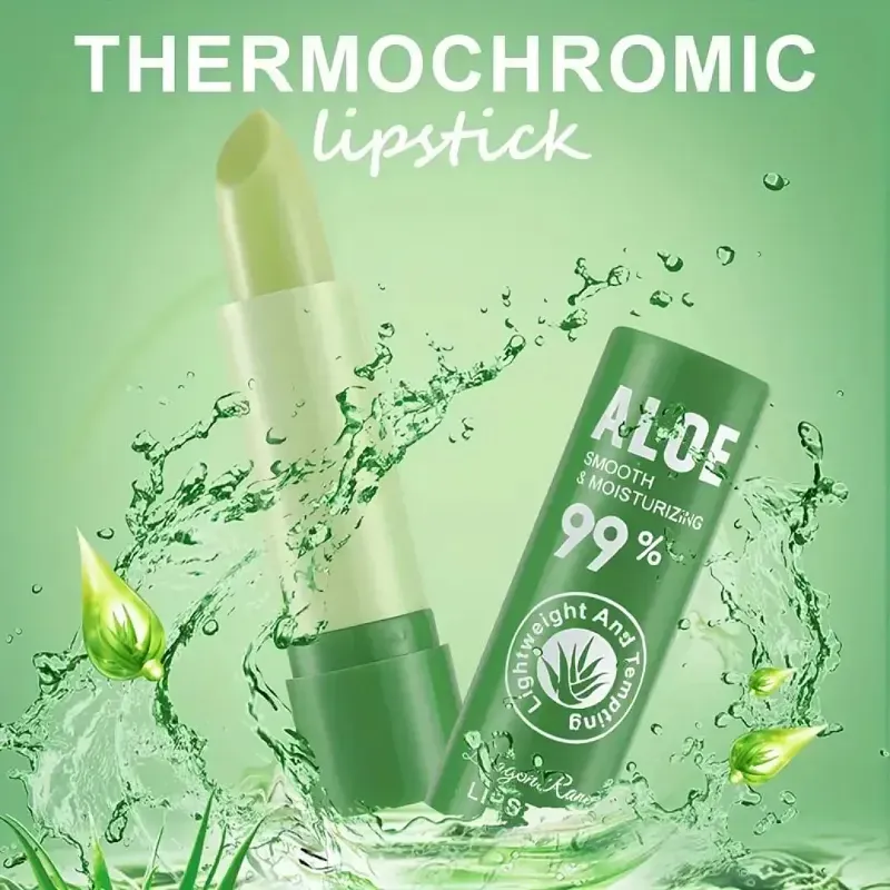 Aloe Vera Lipstick, Moisturizing Waterproof Tinted Lip Gloss