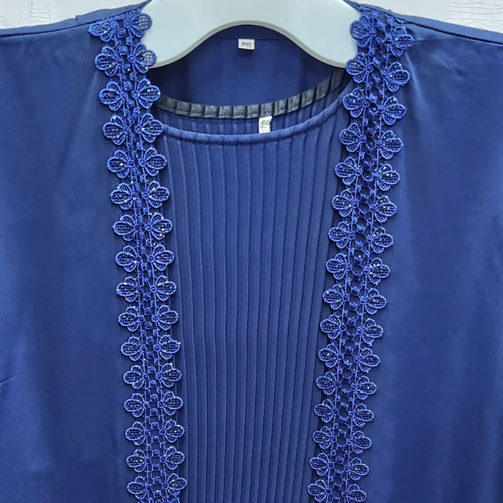 3 Pieces Premium Royal Blue Abaya Set With Inner Pleated Slip Dress And Sheila