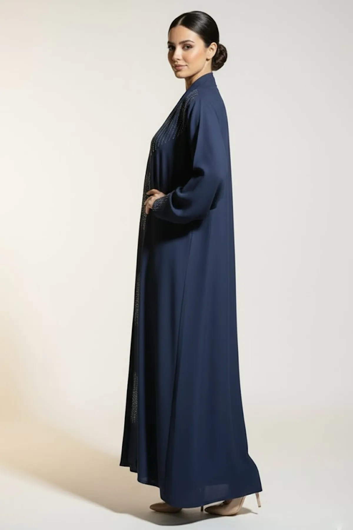 Modern Elegant Brown Abaya Premium Modest Fashion For Women Rhinestone Decorated Muslim Abaya