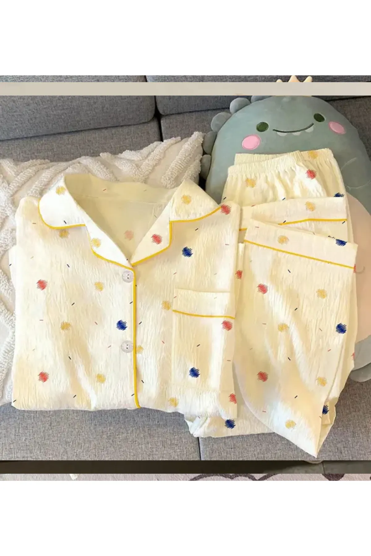 Women's Two Pieces Pajama Set Lounge Girls Wear Pajama Sleepwear Set