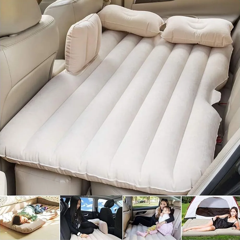 Car Inflatable Mattress with 2 Pillows Portable Travel Air Bed With Pump