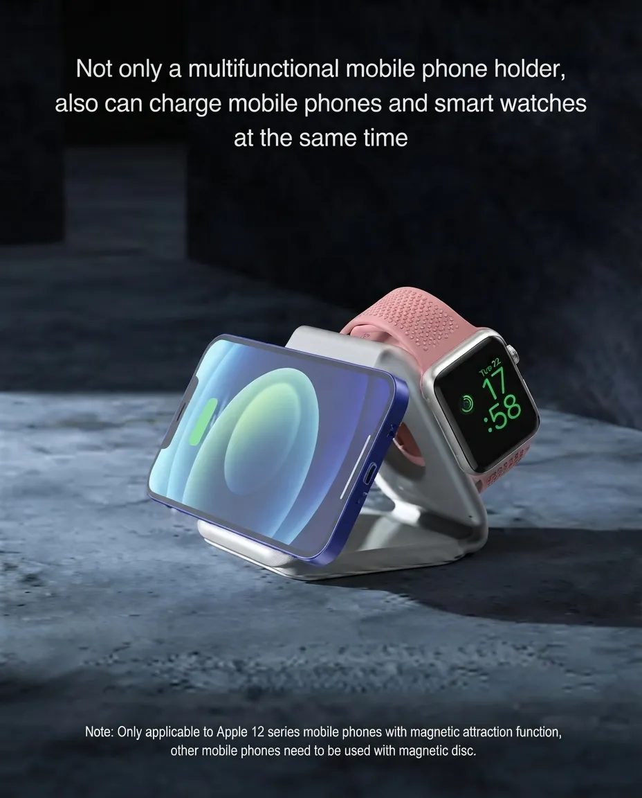 3-in-1 Wireless Charging Station For Phone Watch & Earbuds Station