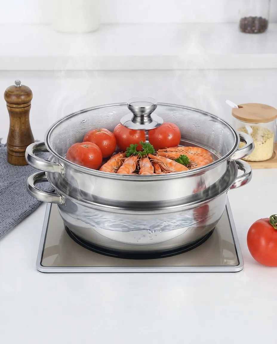 Stainless Steel Multi-Functional Breakfast Hot Pot & Steaming Cooking Pot Set