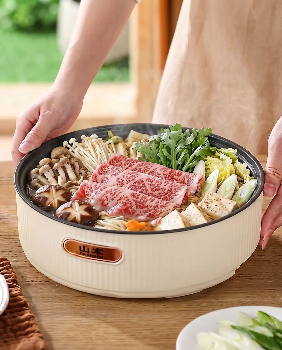 Electric Korean Style Non-Stick Multi-Use Deep Barbecue Pan – No Lid
