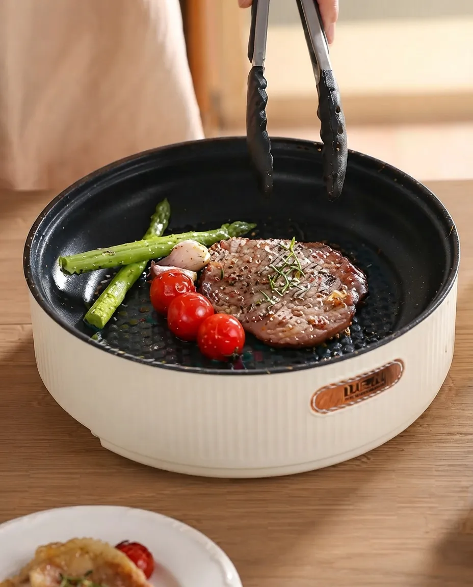 Electric Korean Style Non-Stick Multi-Use Deep Barbecue Pan – No Lid