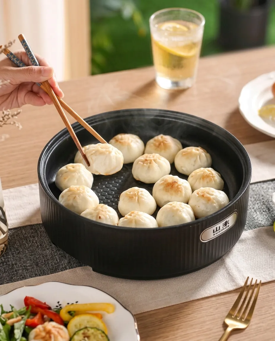 Electric Korean Style Non-Stick Multi-Use Deep Barbecue Pan – No Lid
