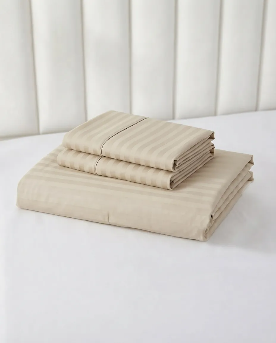 Double Bed Fitted Sheet With 2 Pillow Covers – 160×190 cm