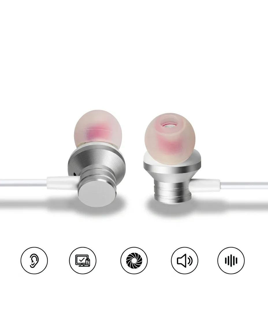 Ultimate White Silicone Bass Earphones for Mind-Blowing Sound