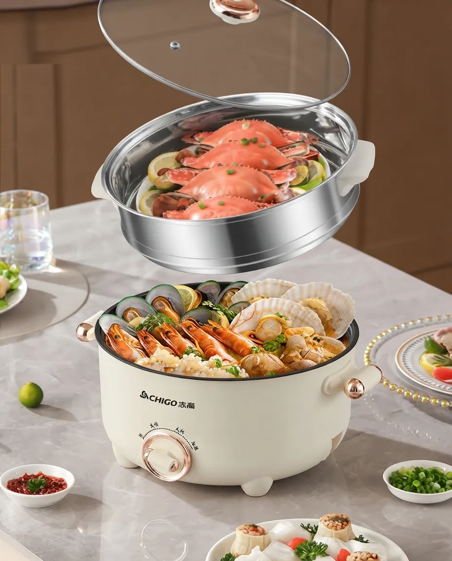 2.5L Electric Multi-Cooker & Steamer Pot Non-Stick