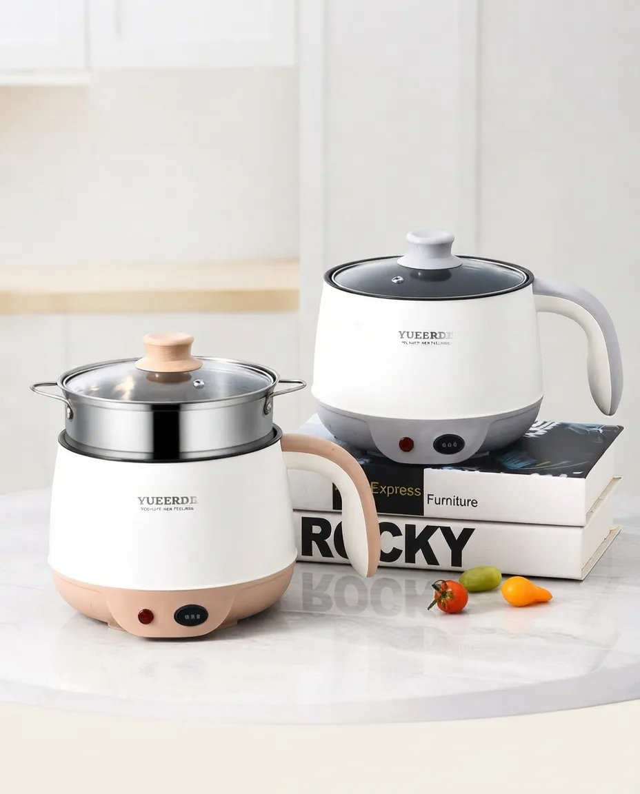 Eggs Boiler Electric Cooking Pot With Glass Lid Noodles Cooker - 1.5L