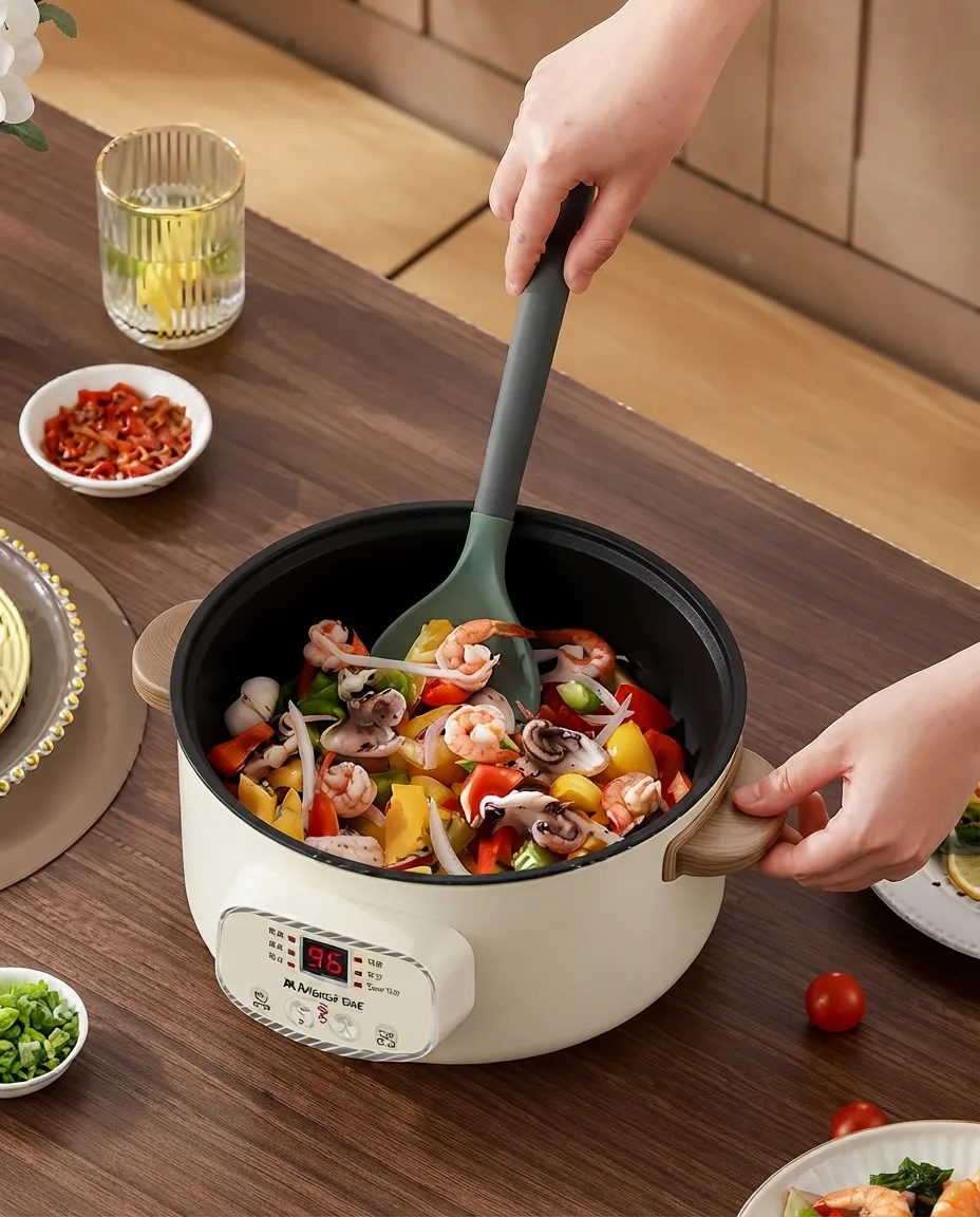 2.6L Multi-Function Electric Cooker With Digital Display Rice Noodles & Eggs