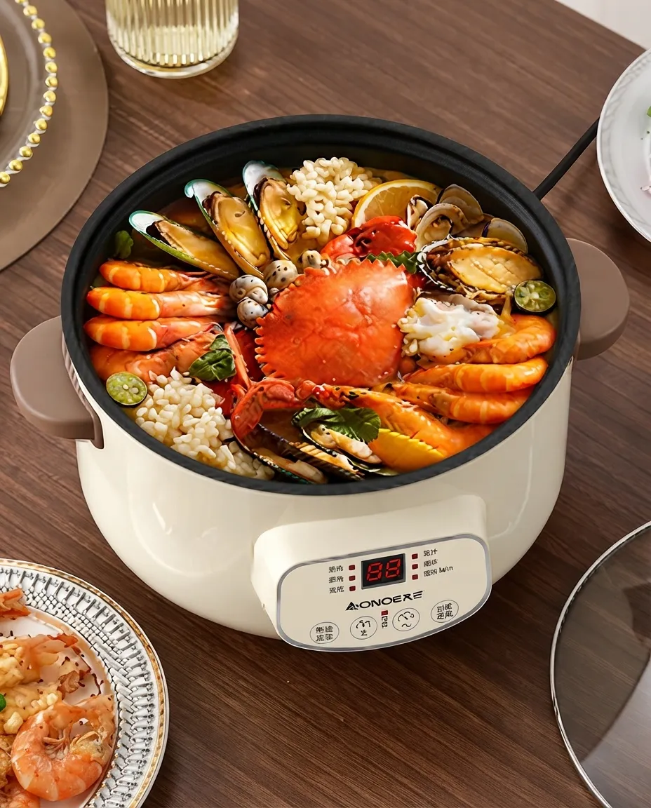 2.6L Multi-Function Electric Cooker With Digital Display Rice Noodles & Eggs