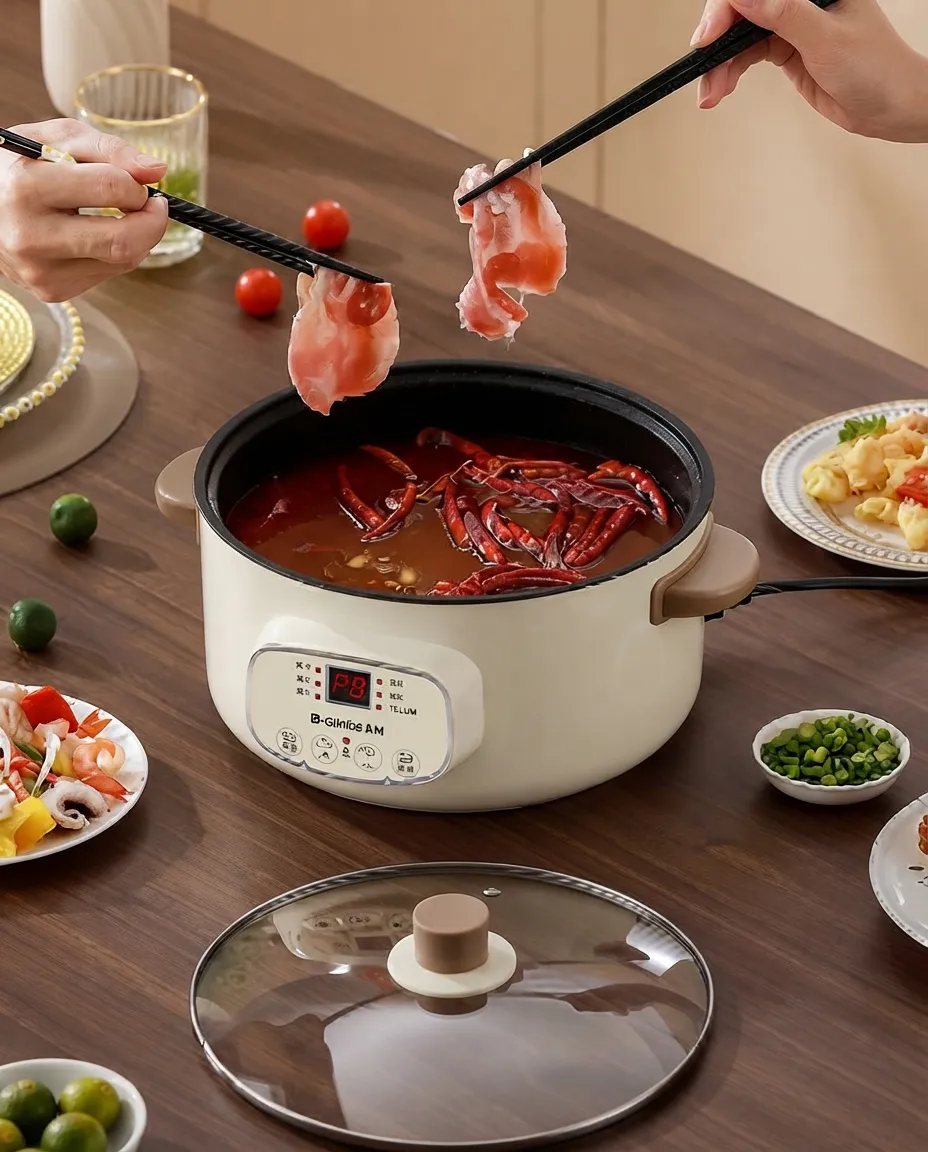 2.6L Multi-Function Electric Cooker With Digital Display Rice Noodles & Eggs