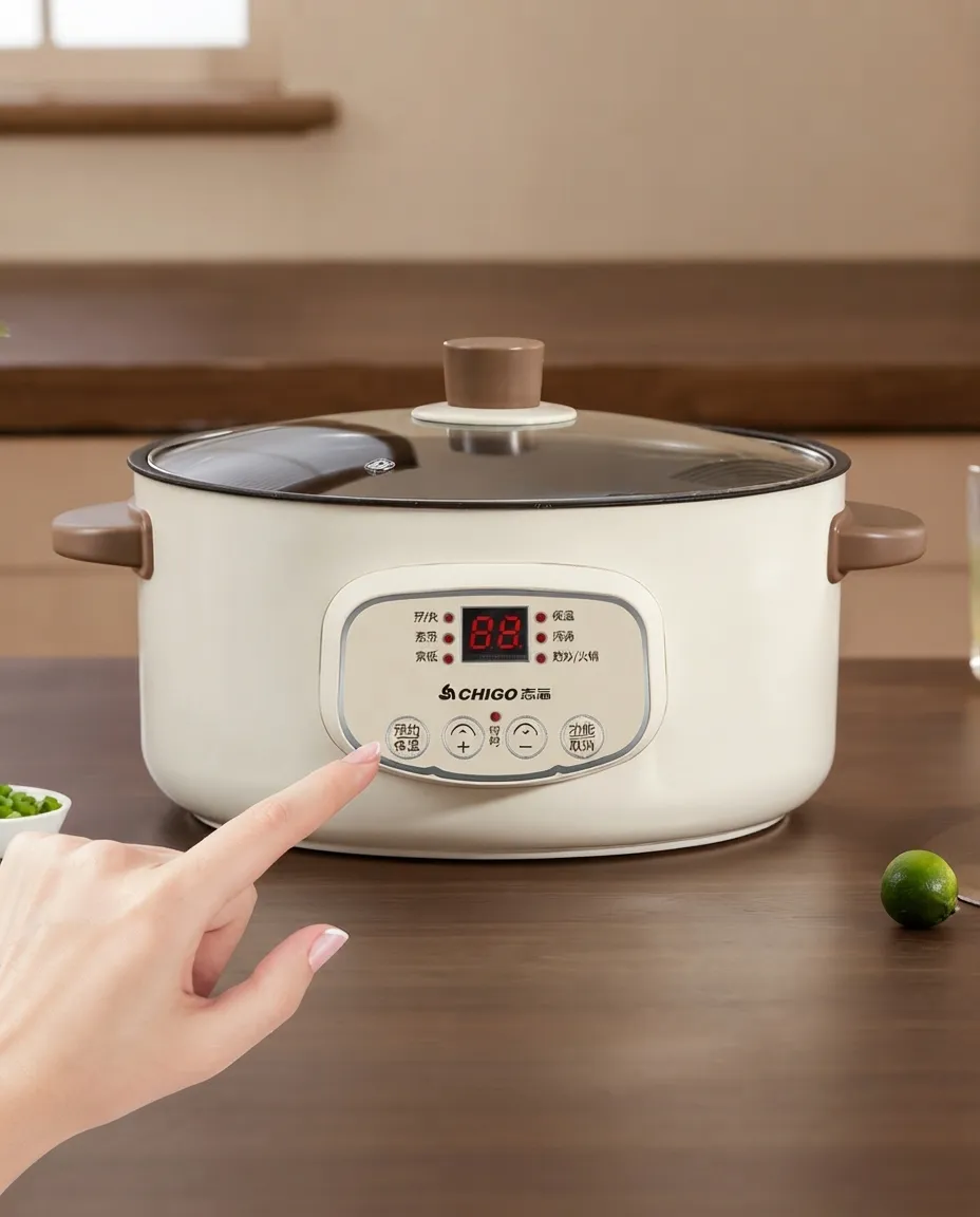 2.6L Multi-Function Electric Cooker With Digital Display Rice Noodles & Eggs