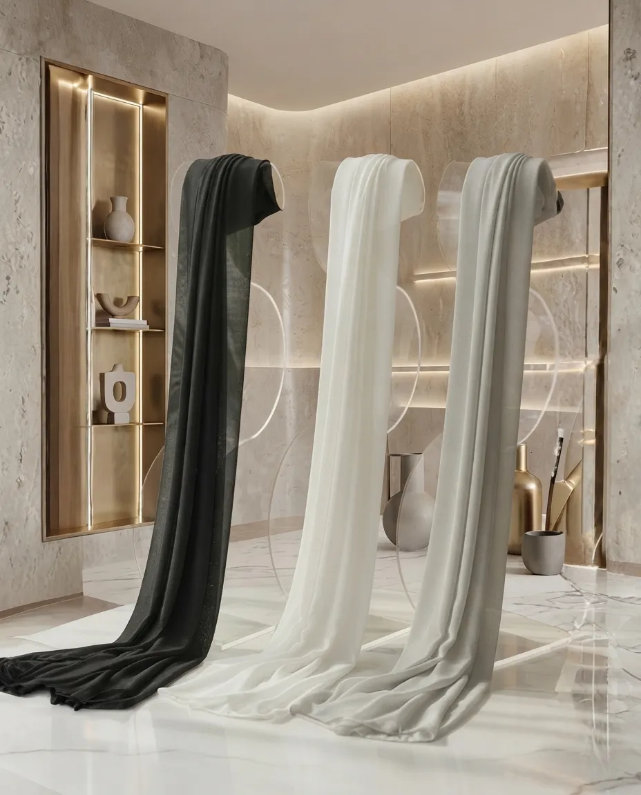 Premium Soft Chiffon Hijab Set of 3 Lightweight & Breathable Muslim Head Scarves