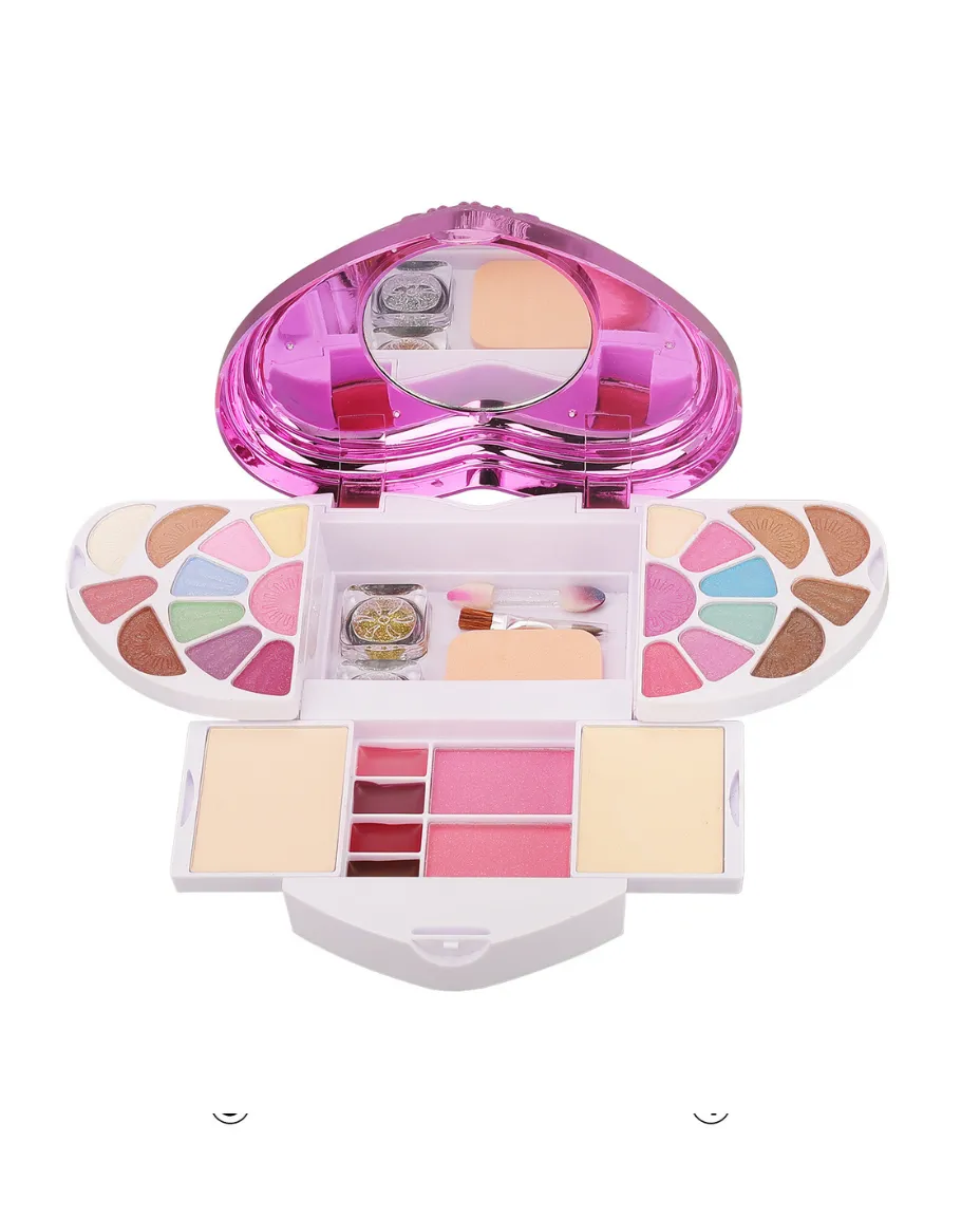 Foldable Heart-Shaped All-in-One Multi-Layer Makeup Kit for Women