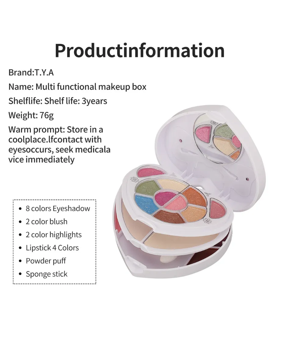 All-in-One Makeup Palette for Women – Multicolor Eyeshadow & Blush Set