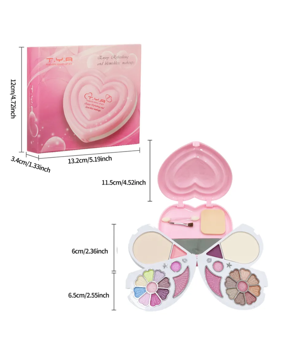 Heart Design Multi-Layer Makeup Palette – Complete Face Beauty Gift Set